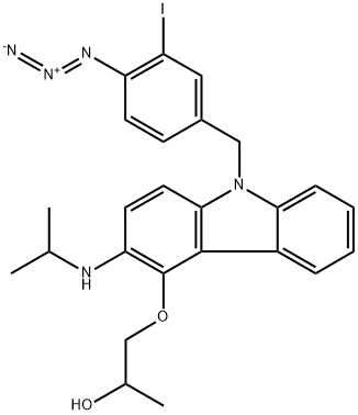 (4-azido-3-iodobenzyl)carazolol 结构式