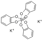 三(1,2-苯二醇酸根-O,O')硅酸二钾 结构式