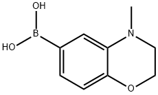 4-甲基-2,3-二氢-1,4-苯并噁嗪-6-硼酸 结构式