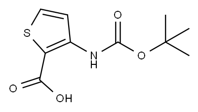 BOC-3-氨基噻吩-2-羧酸 结构式