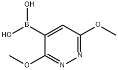3,6-DiMethoxylpyridazine-4-boronic acid 结构式