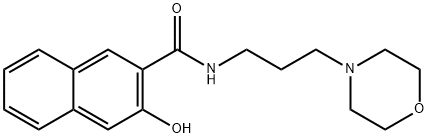 3-羟基-N-[3-(4-吗啡啉基)丙基]-2-萘甲酰胺 结构式