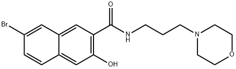 7-溴-3-羟基-N-[3-(吗啉-4-基)丙基]萘-2-甲酰胺 结构式