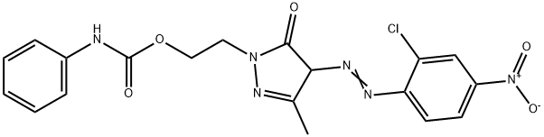 2-[4-[(2-CHLORO-4-NITROPHENYL)AZO]-2,4-DIHYDRO-5-METHYL-3-OXO-3H-PYRAZOL-2-YL]ETHYL CARBANILATE 结构式