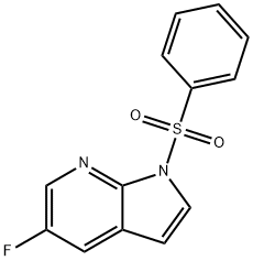 1-(PHENYLSULPHONYL)-5-FLUORO-7-AZAINDOLE 结构式