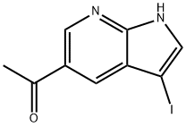 1-(3-IODO-1H-PYRROLO[2,3-B]PYRIDIN-5-YL)ETHANONE 结构式