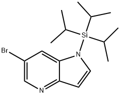 6-BROMO-1-(TRIISOPROPYLSILYL)-1H-PYRROLO[3,2-B]PYRIDINE 结构式