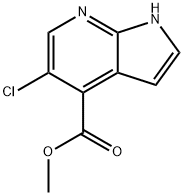 METHYL5-CHLORO-1H-PYRROLO[2,3-B]PYRIDINE-4-CARBOXYLATE 结构式