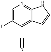 5-FLUORO-1H-PYRROLO[2,3-B]PYRIDINE-4-CARBONITRILE 结构式