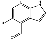 5-氯-1H-吡咯并[2,3-B]吡啶-4-甲醛 结构式