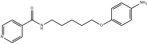 N-[5-(4-aminophenoxy)pentyl]pyridine-4-carboxamide 结构式