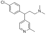 2-Picoline, 4-(p-chloro-alpha-(2-(dimethylamino)ethyl)benzyl)- 结构式