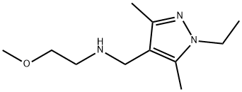 N-[(1-乙基-3,5-二甲基-1H-吡唑-4-基)甲基]-N-(2-甲氧基乙基)胺 结构式