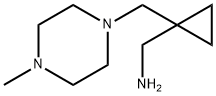 ({1-[(4-甲基-1-哌嗪基)甲基]环丙基}甲基)胺 结构式