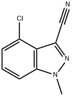 4-CHLORO-1-METHYL-1H-INDAZOLE-3-CARBONITRILE 结构式