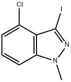 4-氯-3-碘-1-甲基-1H-吲唑 结构式