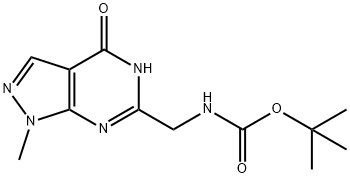 Tert-Butyl (1-Methyl-4-Oxo-4,5-Dihydro-1H-Pyrazolo [3,4-D]Pyrimidin-6-Yl)Methylcarbamate 结构式