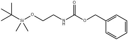 (2-(((叔丁基二甲基甲硅烷基)氧基)乙基)氨基甲酸苄酯 结构式