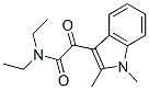 2-(1,2-dimethylindol-3-yl)-N,N-diethyl-2-oxo-acetamide 结构式