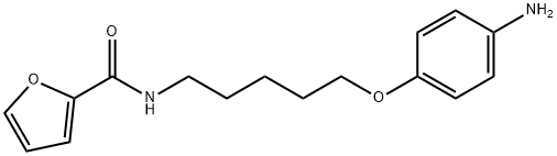 N-[5-(4-aminophenoxy)pentyl]furan-2-carboxamide 结构式