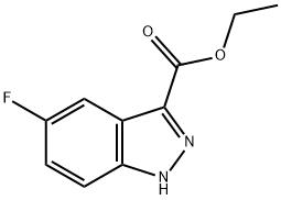 5-氟-1H-吲唑-3-羧酸乙酯 结构式