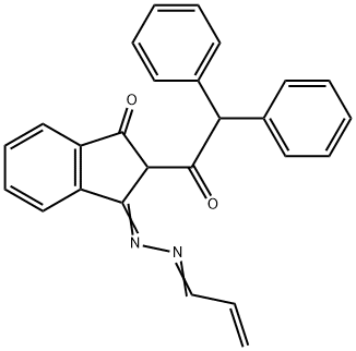 2-二苯乙酰基-3-(2-亚丙烯基腙)茚酮 结构式