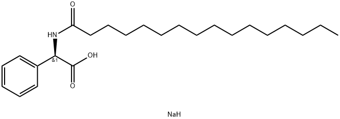 N-十六酰基-D-苯基甘氨酸-钠盐 结构式