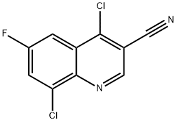 4,8-dichloro-6-fluoroquinoline-3-carbonitrile 结构式