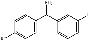 (4-溴苯基)(3-氟苯基)甲胺 结构式