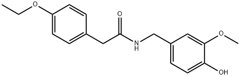 2-(4-ethoxyphenyl)-N-[(4-hydroxy-3-methoxy-phenyl)methyl]acetamide 结构式