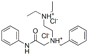 2-(benzyl-(phenylcarbamoylmethyl)ammonio)ethyl-diethyl-azanium dichlor ide 结构式