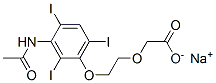 sodium 2-[2-(3-acetamido-2,4,6-triiodo-phenoxy)ethoxy]acetate 结构式