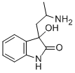 2-INDOLINONE, 3-HYDROXY-3-(2-AMINOPROPYL)- 结构式