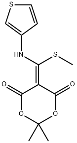 2,2-二甲基-5-[(甲硫基)(3-噻吩氨基)亚甲基]-1,3-二恶烷-4,6-二酮 结构式