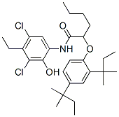 3',5'-dichloro-2-(2,4-di-tert-pentylphenoxy)-4'-ethyl-2'-hydroxyhexananilide 结构式