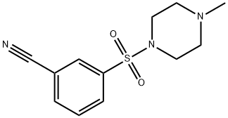 3-(4-METHYLPIPERAZINE-1-SULFONYL)BENZONITRILE 结构式