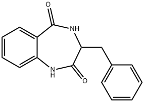 3-PHENYLMETHYL-3,4-DIHYDRO-1,4-BENZODIAZEPIN-2,5-DIONE 结构式
