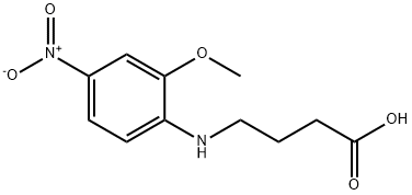 4-[(2-甲氧基-4-硝基-苯基)氨基]丁酸 结构式