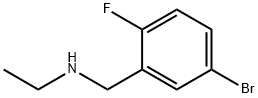 N-(5-溴-2-氟苄基)乙胺 结构式