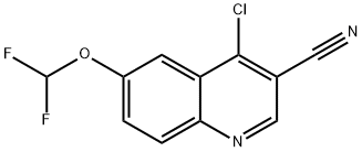 4-氯-6-(二氟甲氧基)喹啉-3-腈 结构式