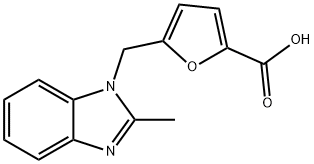 5-[(2-METHYL-1H-BENZIMIDAZOL-1-YL)METHYL]-2-FUROIC ACID 结构式