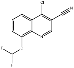 4-氯-8-(二氟甲氧基)喹啉-3-腈 结构式