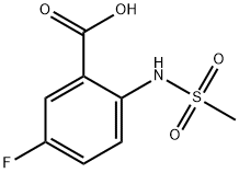 2-甲磺酰氨基-5-氟苯甲酸 结构式