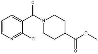 1-(2-氯烟酰基)哌啶-4-羧酸甲酯 结构式