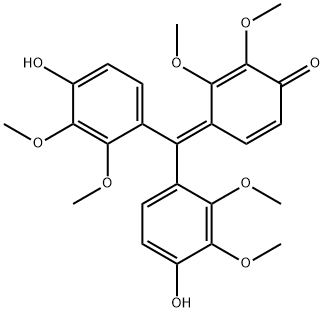 4-[Bis(4-hydroxy-2,3-dimethoxyphenyl)methylene]-2,3-dimethoxy-2,5-cyclohexadien-1-one 结构式