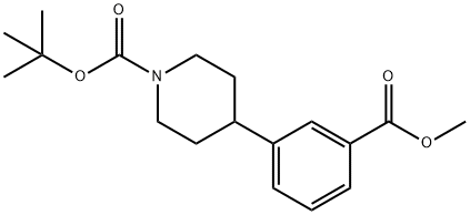 tert-butyl 4-(3-(methoxycarbonyl)phenyl)piperidine-1-carboxylate 结构式