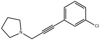 Pyrrolidine, 1-3-(3-chlorophenyl)-2-propynyl- 结构式