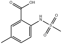 2-甲磺酰氨基-5-甲基苯甲酸 结构式