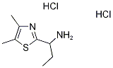 [1-(4,5-二甲基-1,3-噻唑-2-基)丙基]胺二盐酸盐 结构式