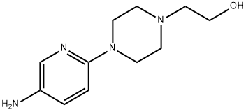 2-[4-(5-Amino-2-pyridinyl)-1-piperazinyl]-1-ethanol 结构式